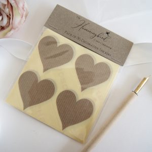 craft manilla paper heart sticker packs