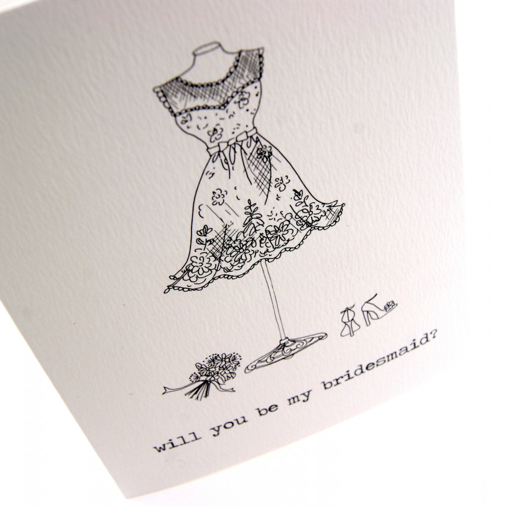 'will you be my bridesmaid?' card from Hummingbird Cards