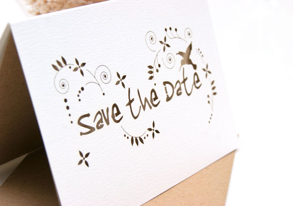 laser cut save the date cards