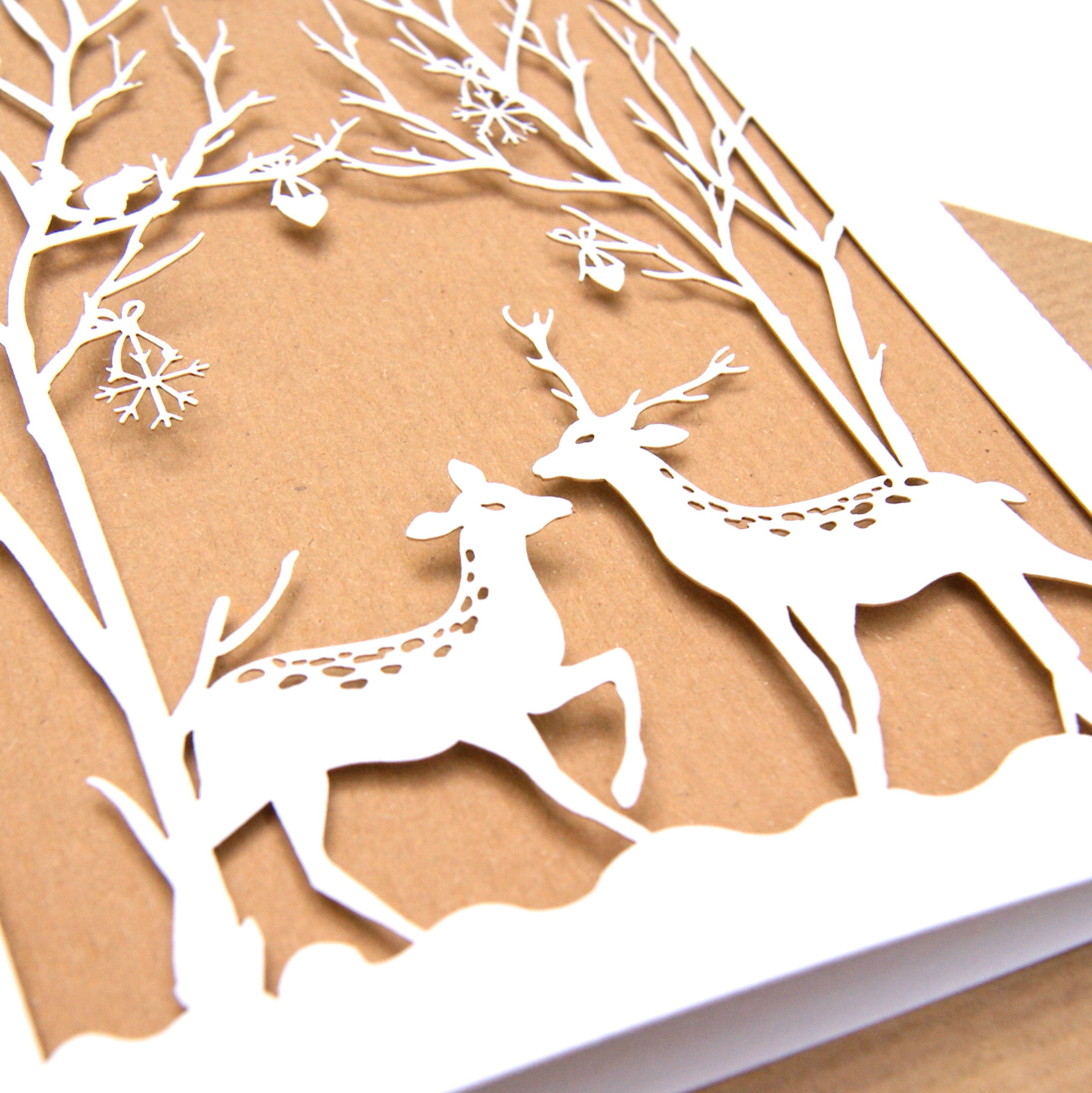 Reindeer 12 Pack Snow Flake Tree White Wooden Pegs Reindeer Oxford Novelties 6/12/24 Christmas Xmas Card Hanging 