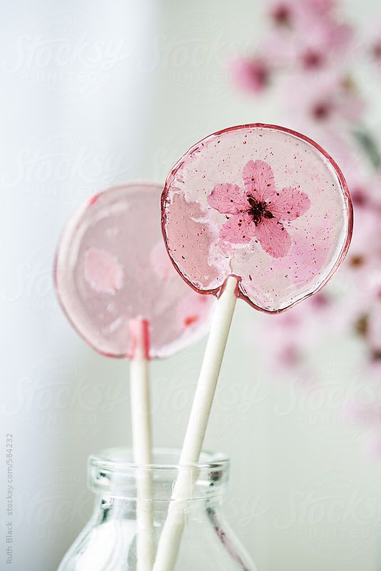 cherry blossom lollipops