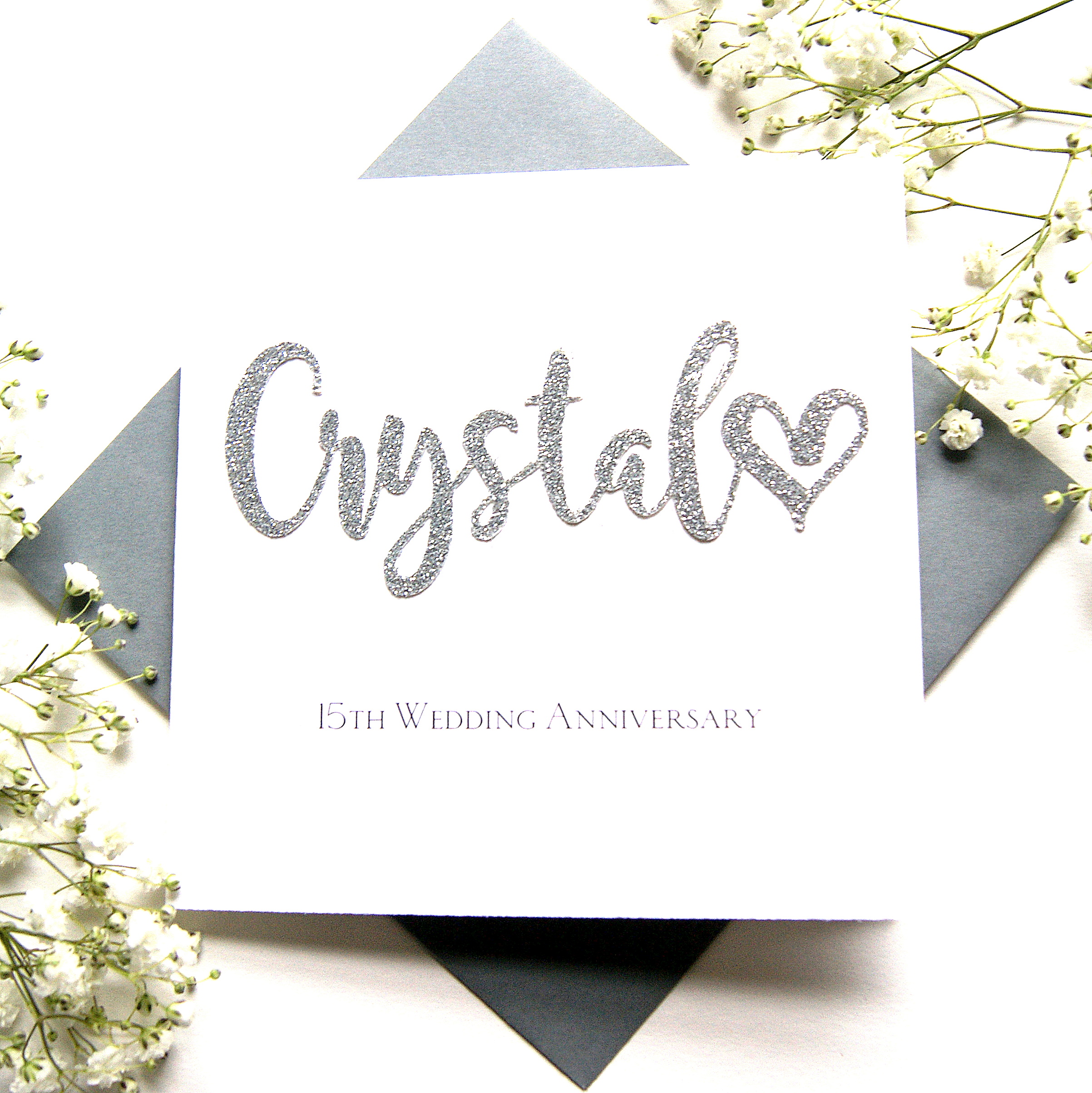 Crystal 15th Wedding Anniversary Card | Shop Online ...