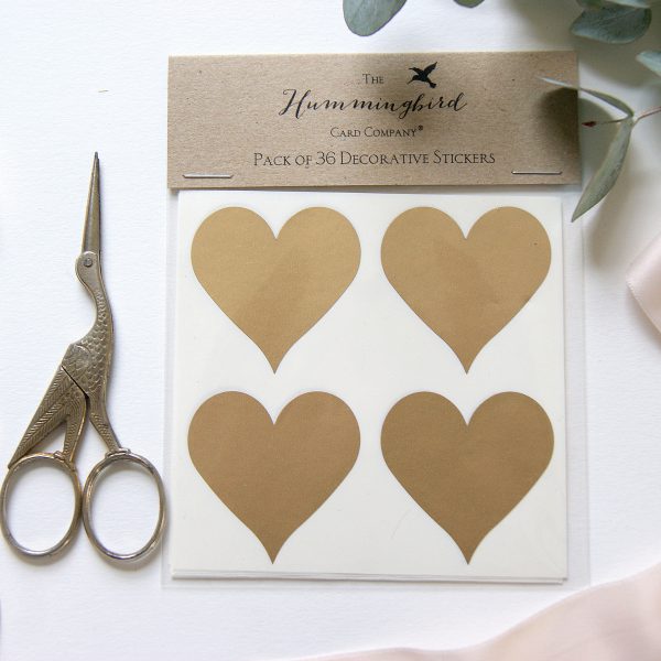 Gold Heart Decorative Stickers
