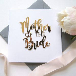 LUXE MOTHER OF THE BRIDE GOLD PAPER CUT CARD