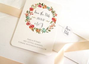SAVE THE DATE FLOWER GARLAND