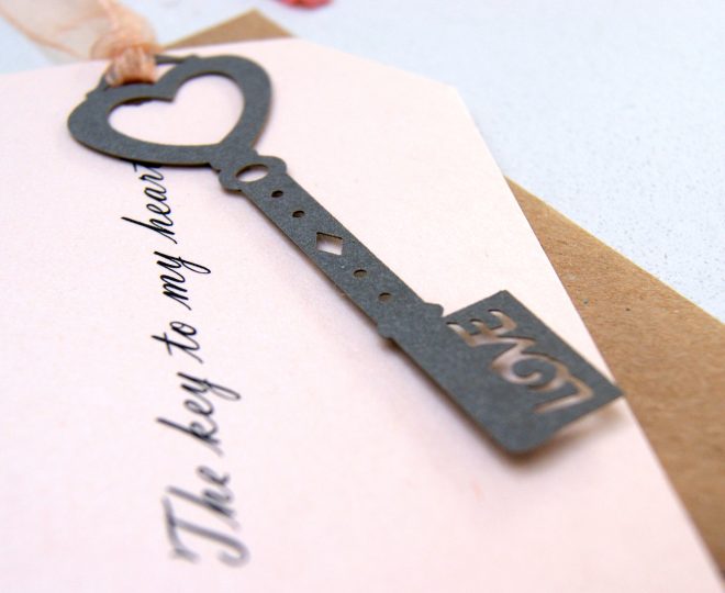 SAVE THE DATE PEWTER KEY TO MY HEART GALLERY