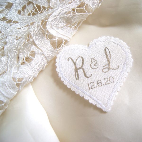 Personalised Brides Wedding Dress Keepsake Label