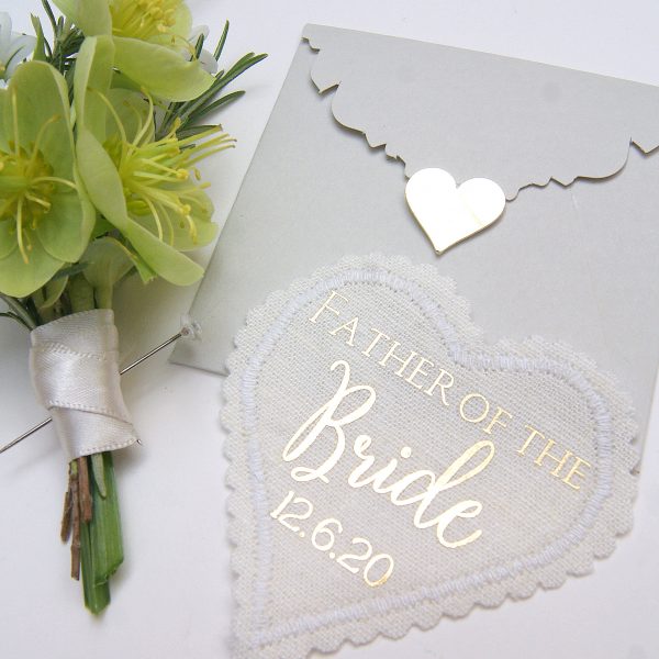 Personalised Father Of The Bride Wedding Keepsake Label