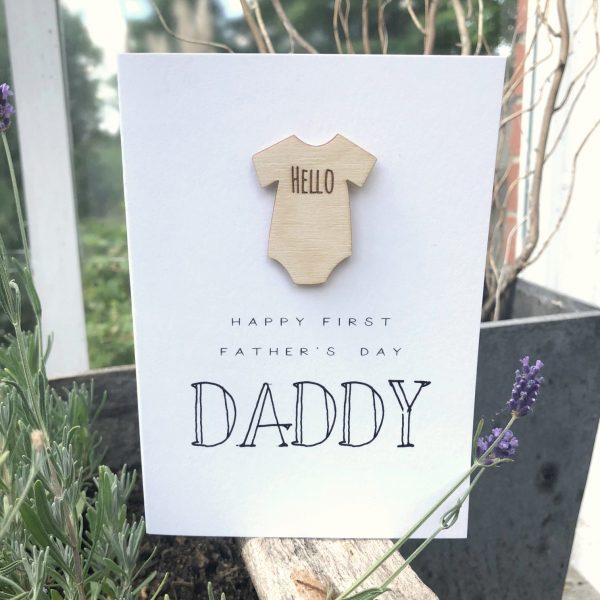 HELLO HAPPY FIRST FATHERS DAY CARD