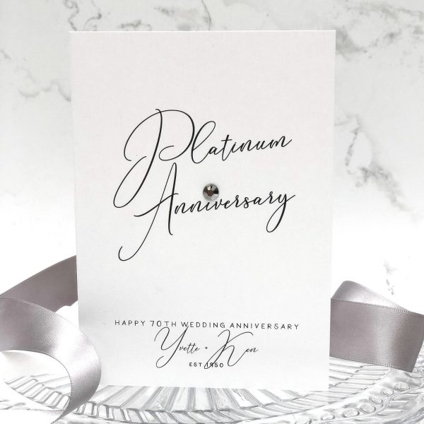 70th Platinum Wedding Anniversary Card