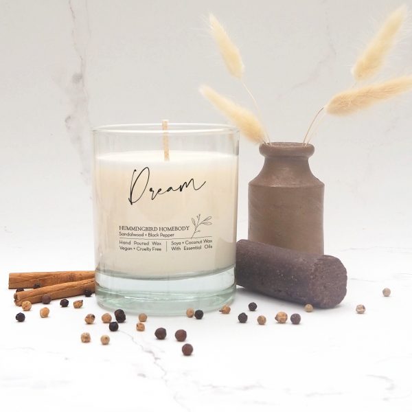 dream sandalwood and black pepper candle