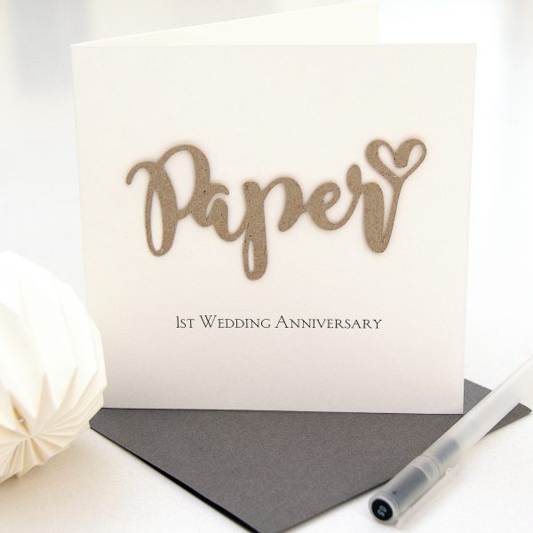 Paper 1st Wedding Anniversary Card
