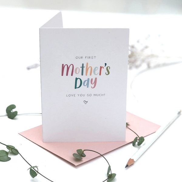 RAINBOW LETTERS FIRST MOTHERS DAY CARD