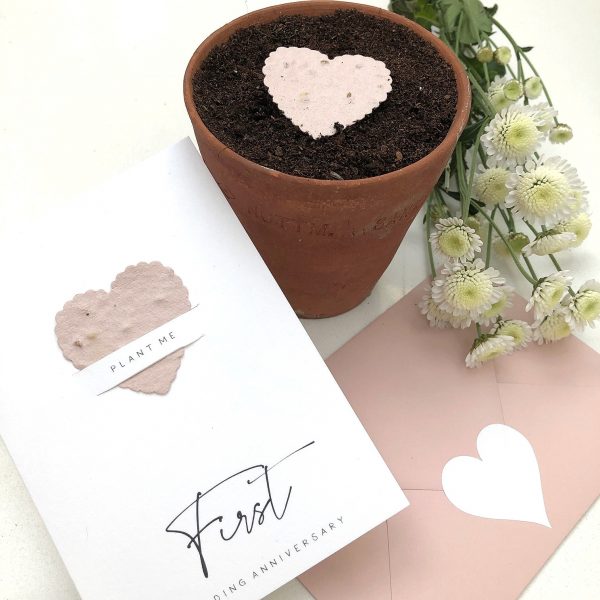 First Wedding Anniversary Seed Paper Card