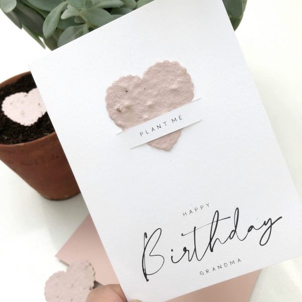 Happy Birthday Personalised Seed Paper Card