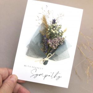 SYMPATHY DRIED FLOWER CARD