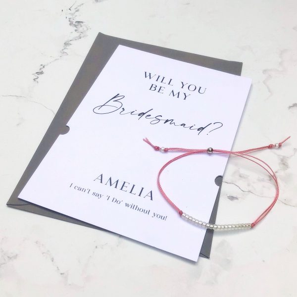Will You Be My Bridesmaid Friendship Bracelet Card