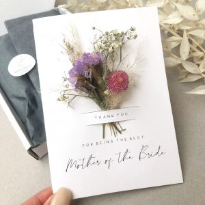 Mother of the Bride Dried Flower Card