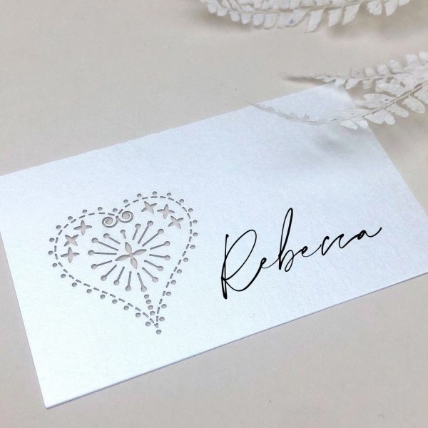 FLAT HEART PLACE CARDS