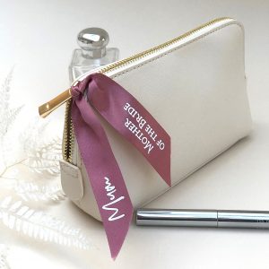 Mother of the Bride Personalised Satin Make Up Bag