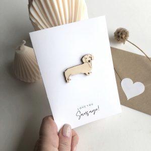 LOVE YOU SAUSAGE PERSONALISED CARD