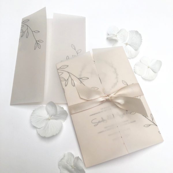 Little Leaves Printted Vellum Wrap