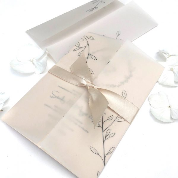 Little Leaves Printted Vellum Wrap